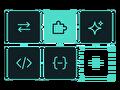 Illustration of Teknuro software categories: integration apps, browser extensions, AI tools, developer tools, APIs and future products